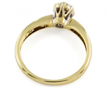 9ct Gold Diamond Solitaire Ring Size K